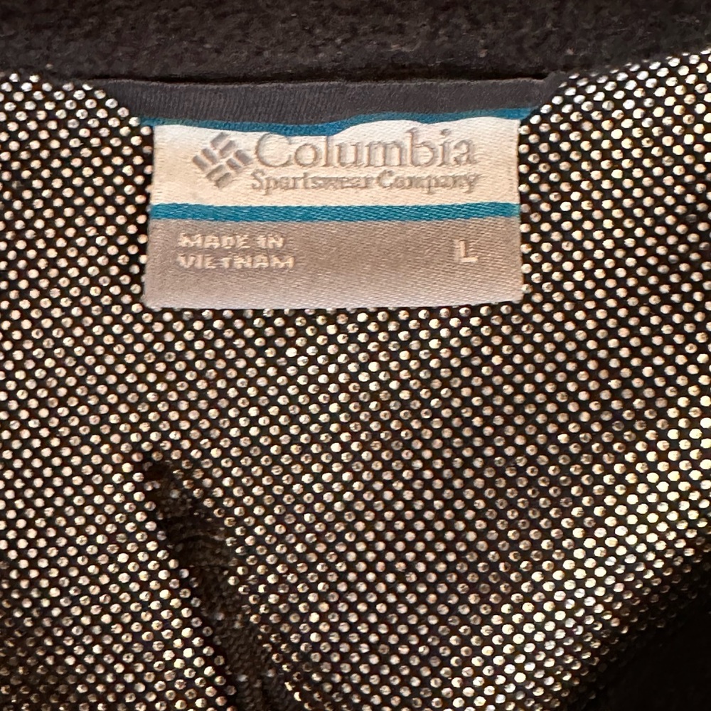 COLUMBIA OMNI-HEAT Men’s Fleece Jacket LARGE • Black • Thermal Reflective • - Picture 2 of 2